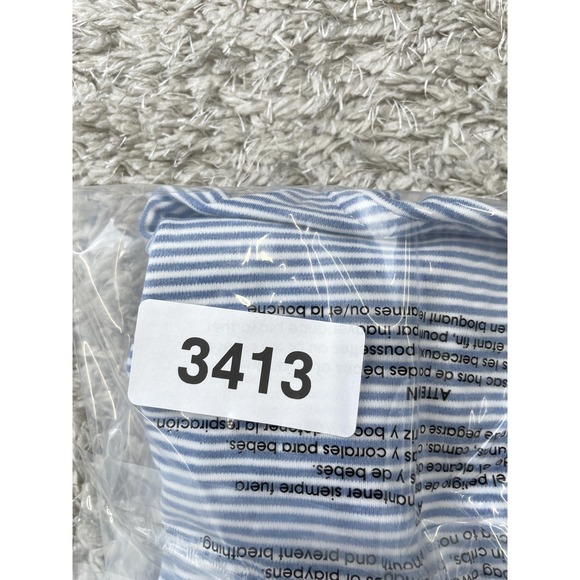 Joseph Abboud Shirt Mens 2XL Blue Striped Short Sleeve Henley Cotton Casual - Picture 9 of 9